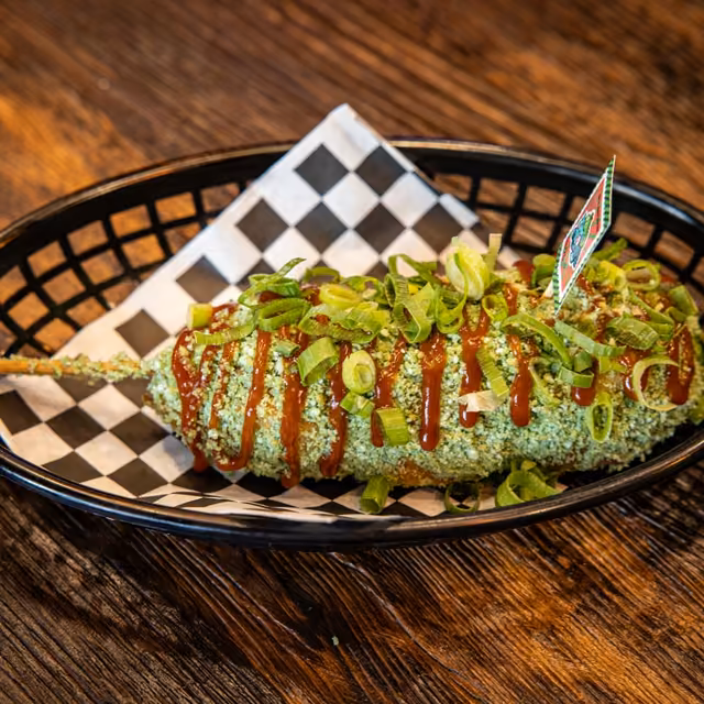 Corn dog Bulbasaur w koszyku